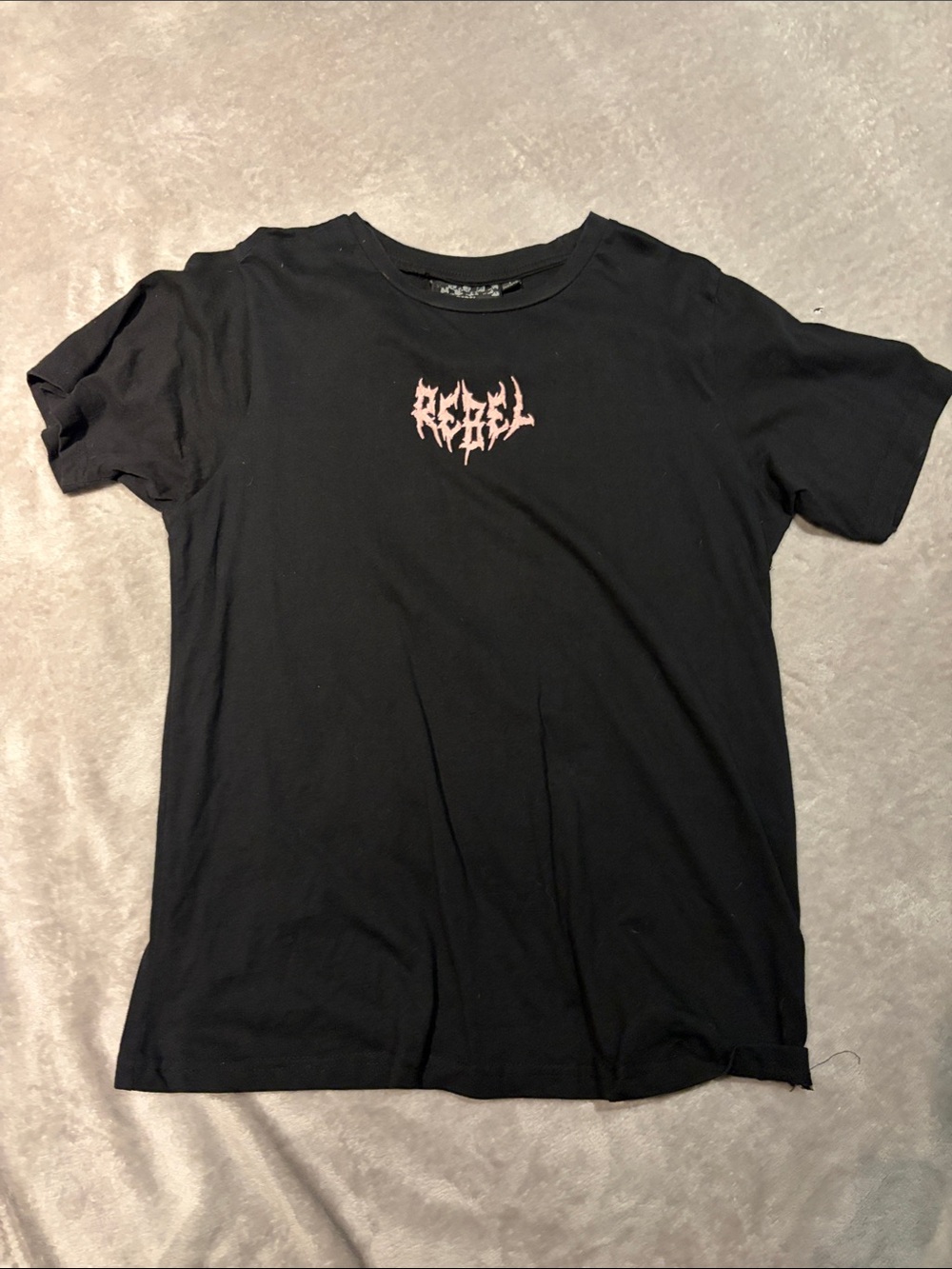 Rebel Black Tee with Japanese Artwork on Back